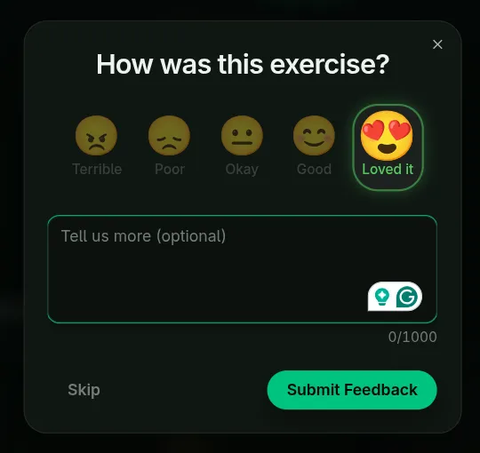 Feedback prompt