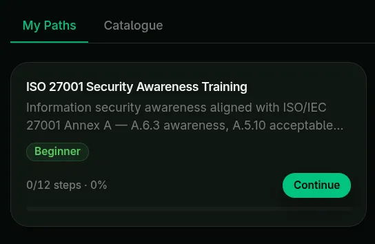 My Paths tab