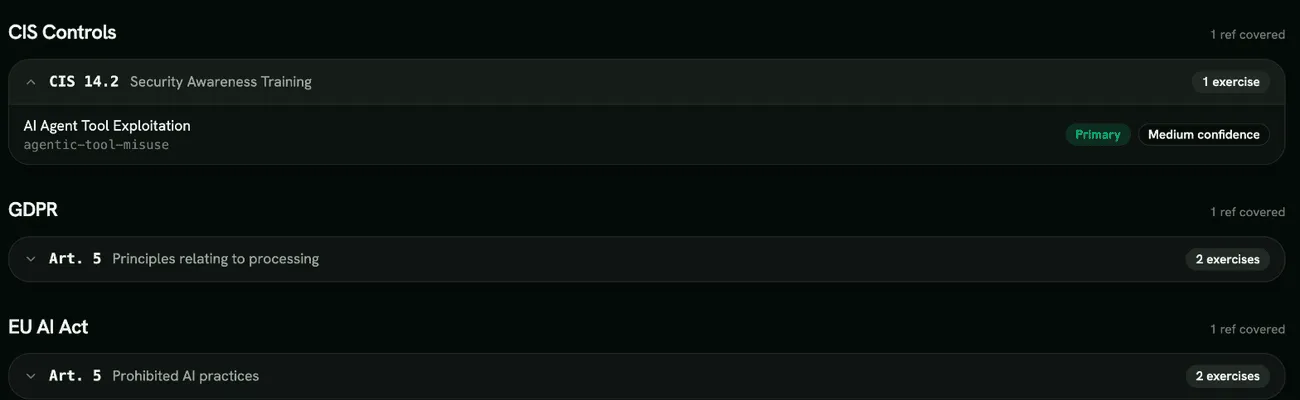 Framework Coverage with one control expanded